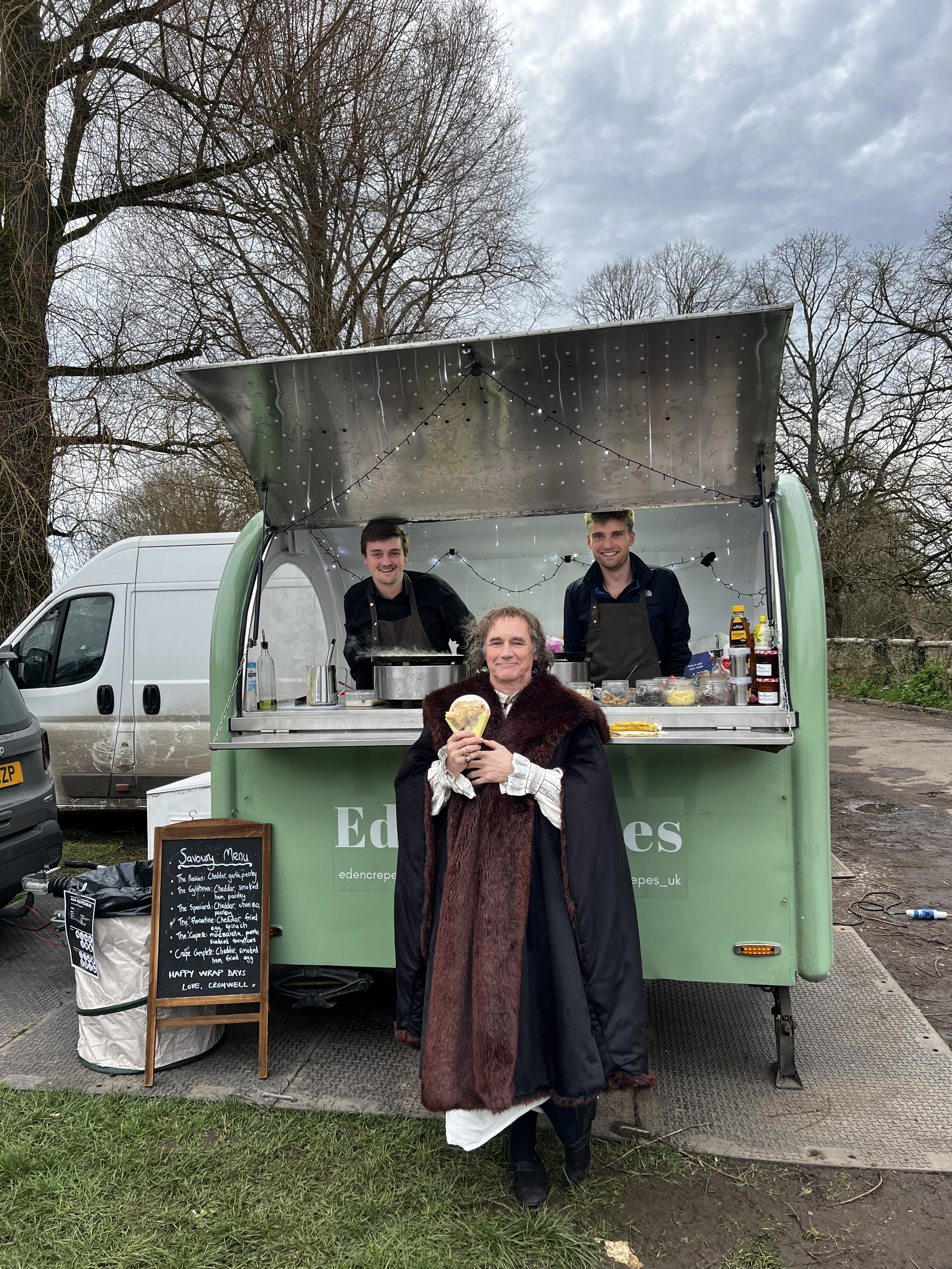 Eden Crepes catering Wolf Hall film set